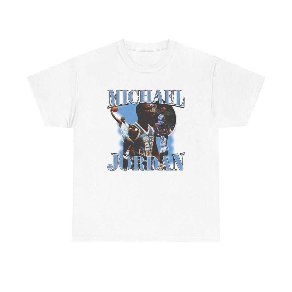 Michael Jordan North Carolina T-Shirt Basketball Tee Sports Fan Shirt Retro